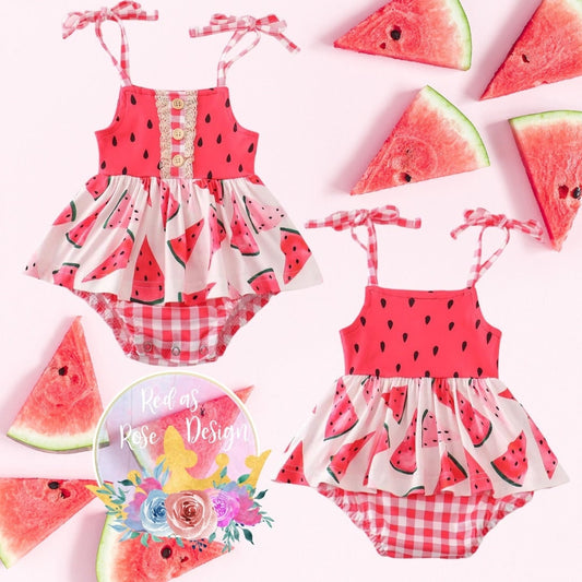 Watermelon Summer Bubble Dress